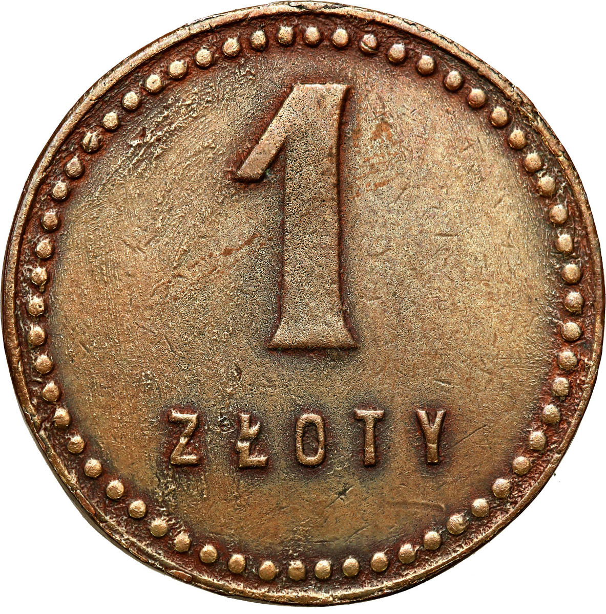 Warszawa - 1 złoty Kasyna Podoficerów Zawodowych 30 Pułku Strzelców Kaniowskich - RZADKIE